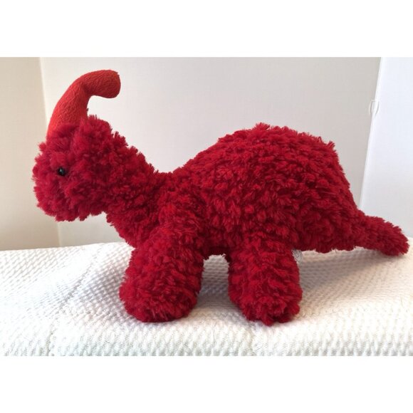 Manhattan Toy Company Dinosaur Lot Plush Stuffed Animal Brontosaurus Green Red - Picture 13 of 16